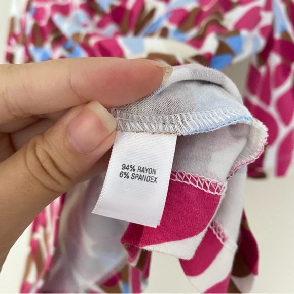 ST JOHN Colourful Patterned Short Sleeve Top - Picture 5 of 7